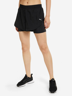 Шорты женские PUMA 2 In 1 Run, Черный