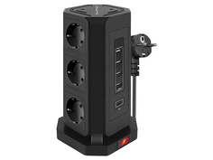 Сетевой фильтр Qumo Power Tower Pro PD 8SP4U P-0004 9 Sockets 2m 42086