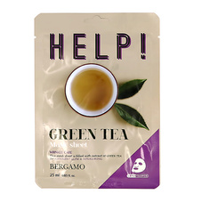 Маски для лица BERGAMO Маска для лица HELP! с экстрактом зеленого чая (успокаивающая и питательная) 25