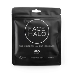 Спонж для лица FACE HALO Диск многоразовый для снятия макияжа чёрный