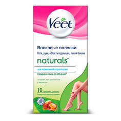 Восковые полоски для депиляции VEET Полоски восковые с маслом ши NATURALS