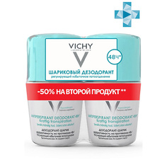 Дезодоранты VICHY Набор Дезодорант 48 ч шариковый регулирующий избыточное потоотделение