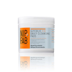 Диски для эксфолиации NIP&FAB Диски для лица ежедневные отшелушивающие с гликолевой кислотой Exfoliate Glycolic Fix Daily Cleansing Pads Nip+Fab