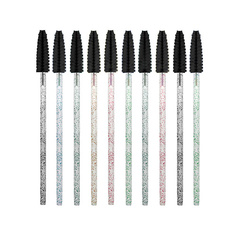 Щетка для ресниц SEXY LASHNBROW Щеточки для ресниц и бровей одноразовые черные c глиттером