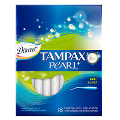 TAMPAX Discreet Pearl Тампоны женские гигиенические с аппликатором Super Duo