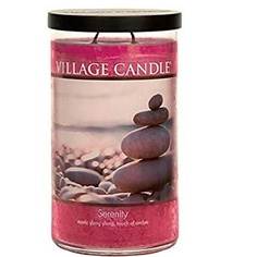 Свеча ароматическая VILLAGE CANDLE Ароматическая свеча "Serenity", стакан, большая