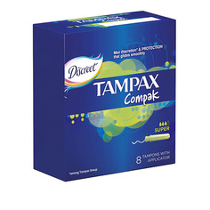 TAMPAX Compak Тампоны женские гигиенические с аппликатором Super Single