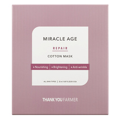 THANK YOU FARMER Маска для лица тканевая антивозрастная восстанавливающая Miracle Age Repair Cotton Mask