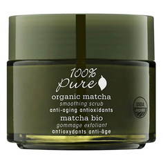 100% PURE Скраб для лица выравнивающий Organic Matcha Anti-Aging Antioxidants