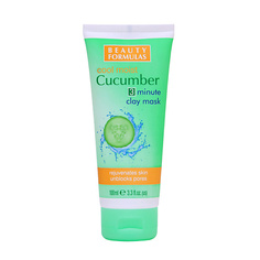Маска для лица BEAUTY FORMULAS Маска огуречная с глиной на 3 минуты Cucumber 3 Minute Clay Mask