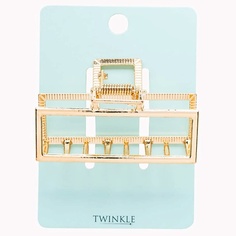 Заколка для волос TWINKLE Заколка-крабик для волос RECTANGLE GOLD