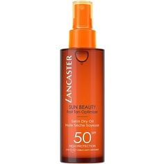 Солнцезащитное масло для лица и тела LANCASTER Шелковистое масло быстрый загар Sun Beauty SPF50