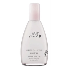 Мусс для умывания 100% PURE Пенка для умывания Organic Rose Water Sensitive Skin