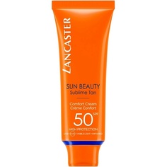 Солнцезащитный крем для лица LANCASTER Комфортный крем сияющий загар для лица Sun Beauty SPF50