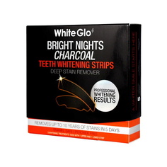 Зубная паста WHITE GLO Полоски отбеливающие угольные Bright Nights Charcoal № 5