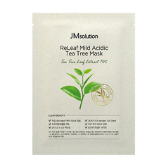 JM SOLUTION Маска для лица с экстрактом чайного дерева Releaf Mild Acidic Tea Tree Mask
