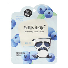 Маска для лица ЛЭТУАЛЬ DEAR MOLLY Тканевая маска "Рецепты Молли. Голубика" Molly`s Recipe Л'Этуаль
