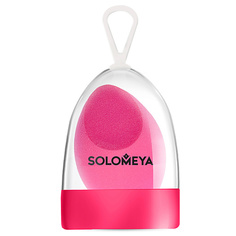 Спонж для нанесения макияжа SOLOMEYA Косметический спонж для макияжа со срезом Розовый Flat End blending sponge Pink