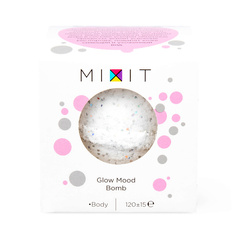 Соль для ванны MIXIT Блестящий бурлящий шар для ванны с витамином Е и растительными экстрактами Glow Mood Bomb