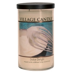 Свеча ароматическая VILLAGE CANDLE Ароматическая свеча "Dolce Delight", стакан, большая