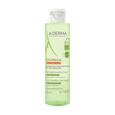 Гель для душа A-DERMA Очищающий гель 2-в-1 для тела и волос Exomega Control