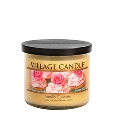 Ароматы для дома VILLAGE CANDLE Ароматическая свеча "Vanilla Cupcake". чаша, средняя