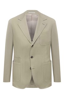 Хлопковый пиджак Brunello Cucinelli