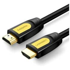 Кабель интерфейсный UGREEN HD101 10151_ HDMI Male To Male, 0,75м, черно-желтый