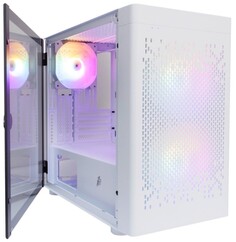 Корпус mATX 1STPLAYER DK D3-B белый, без БП, боковая панель из закаленного стекла, USB 3.0, 2*USB 2.0, audio