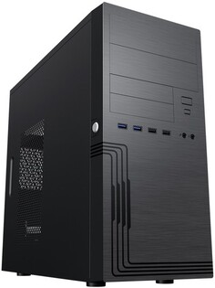 Корпус mATX Powerman ES555BK 6188250 черный, БП 450W, 2*USB Type-C, 2*USB 3.0, audio