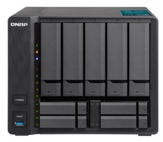 Сетевое хранилище QNAP TVS-951X-8G 9-Bay NAS, Intel Celeron 3865U dual-core 1.8 GHz , 8GB DDR4 (2 x 4GB) SODIMM RAM ( 2 slots, max 32GB), 5 x 3.5"" an