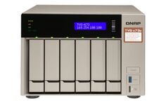 Сетевой RAID-накопитель QNAP TVS-673e-8G NAS, 6-tray w/o HDD, 2xM.2 SSD Slot, 2xHDMI-port. Quad-сore AMD quad-core 2.1 GHz up to 3.4 GHz , 8GB DDR4 (2