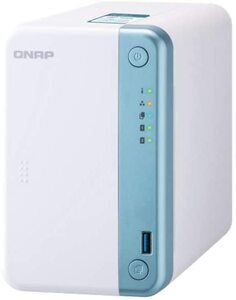 Сетевой RAID-накопитель QNAP TS-251D-2G 2 отсека 3,5"/2,5", HDMI-порт. Intel Celeron J4005 2,0 ГГц (2,7 ГГц), 2 ГБ DDR4