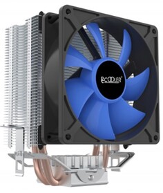Кулер PCCooler S93 V2 S775/115X/AM2/AM3/AM4/FM1/FM2 (40 шт/кор, TDP 102W, вент-р 90мм, 2 тепловые трубки 6мм, 2200RPM, 22dBa)