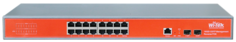 Коммутатор управляемый Wi-Tek WI-PMS318GFR 16*PoE 1000Base-T, 2*SFP, для подключения WiFi точки доступа, WEB/CLI/SNMP/RMON, L2 - VLAN, QoS, IGMP Snoop