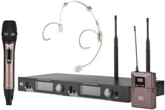 Радиосистема ITC T-521UV UHF двухканальная радиосистема с головным и ручным микрофонами. LCD дисплей. True Diversity. Частотный диапазон 470-510 MHz.