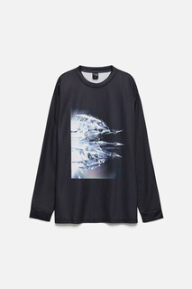 футболка спортивная мужская Лонгслив oversize с реалистичным принтом Befree
