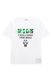 Хлопковая футболка MSGM kids