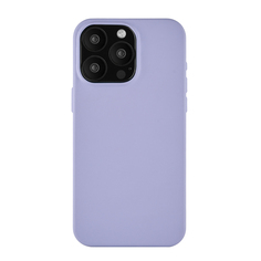 Чехол-накладка uBear Capital Case для iPhone 15 Pro, кожа, лавандовый