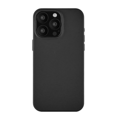Чехол-накладка uBear Capital Case для iPhone 15 Pro Max, кожа, черный
