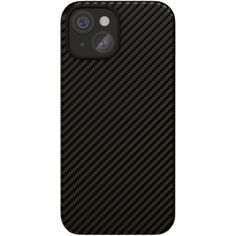 Чехол-накладка VLP Kevlar Case для iPhone 15 Plus, кевлар, черный
