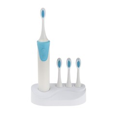 Электрическая зубная щетка luazon lp-009, вибрационная, 8500 дв/мин, 4 насадки, 2хаа, синяя