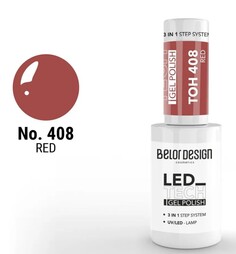 Лак-гель для ногтей led tech, тон 408 Belor Design