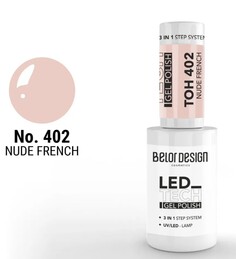 Лак-гель для ногтей led tech, тон 402 Belor Design