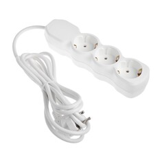 Удлинитель luazon lighting eco, 3 розетки, 2,7 м, 16 а, 3500 вт, пвс 3х1 мм2, с з/к