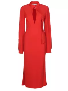 Красное платье-футляр Victoria Beckham