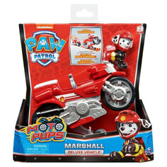 Игровые фигурки Щенячий патруль (Paw Patrol) Мотощенки Маршалл на инерционном мотоцикле