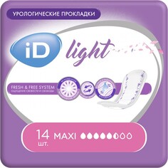 Гигиенические прокладки iD Урологические прокладки Light Maxi 14 шт.