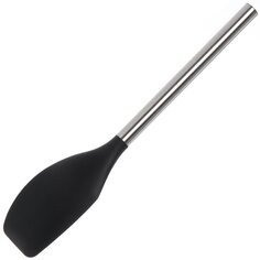 Лопатка кулинарная универсальная, силикон, стальная ручка, навеска, черная, Daniks, Stark, YW-KT258-5