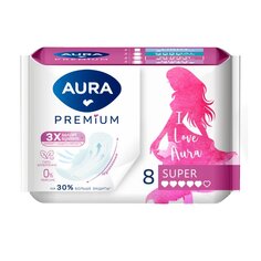 Прокладки женские Aura, Premium Super, ежедневные, 8 шт, 13122